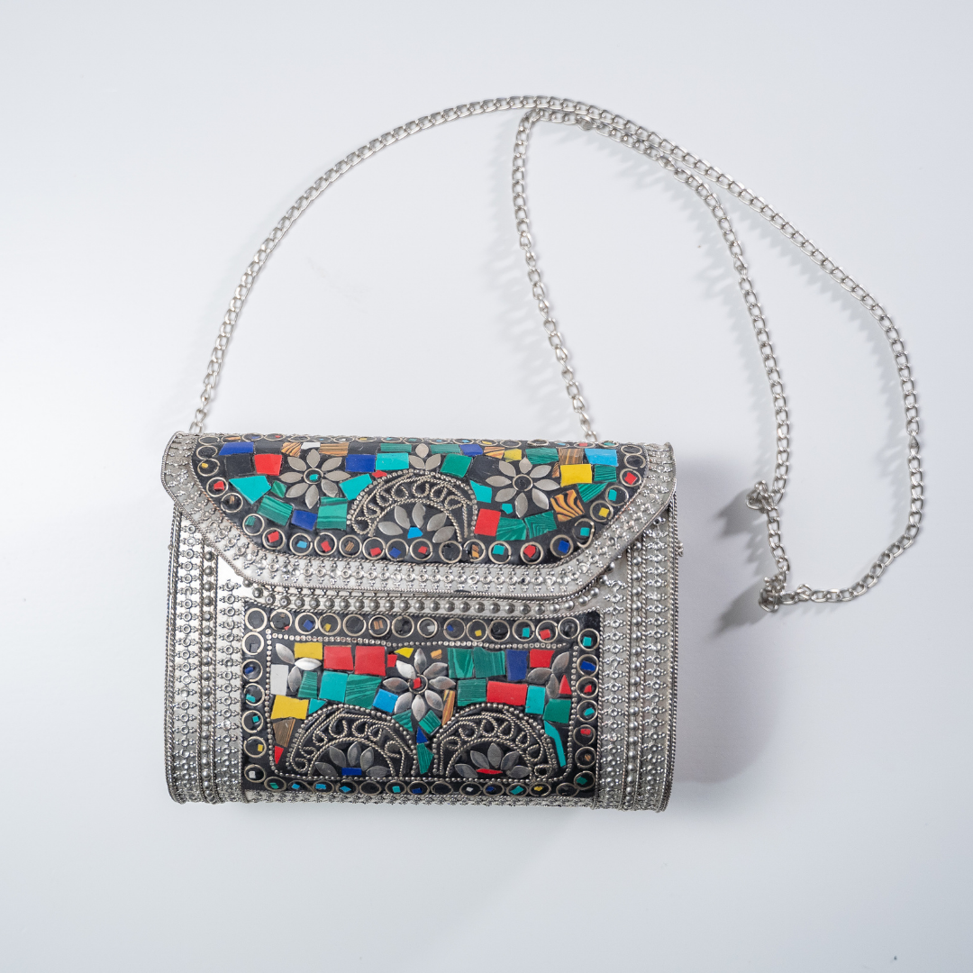 Bolso Mosaico Damasco: Bolso Artesanal Árabe N9