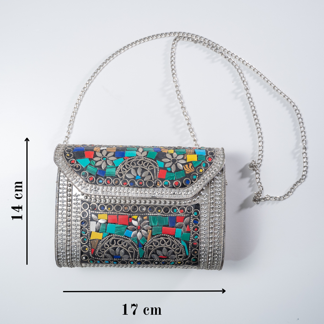 Bolso Mosaico Damasco: Bolso Artesanal Árabe N9
