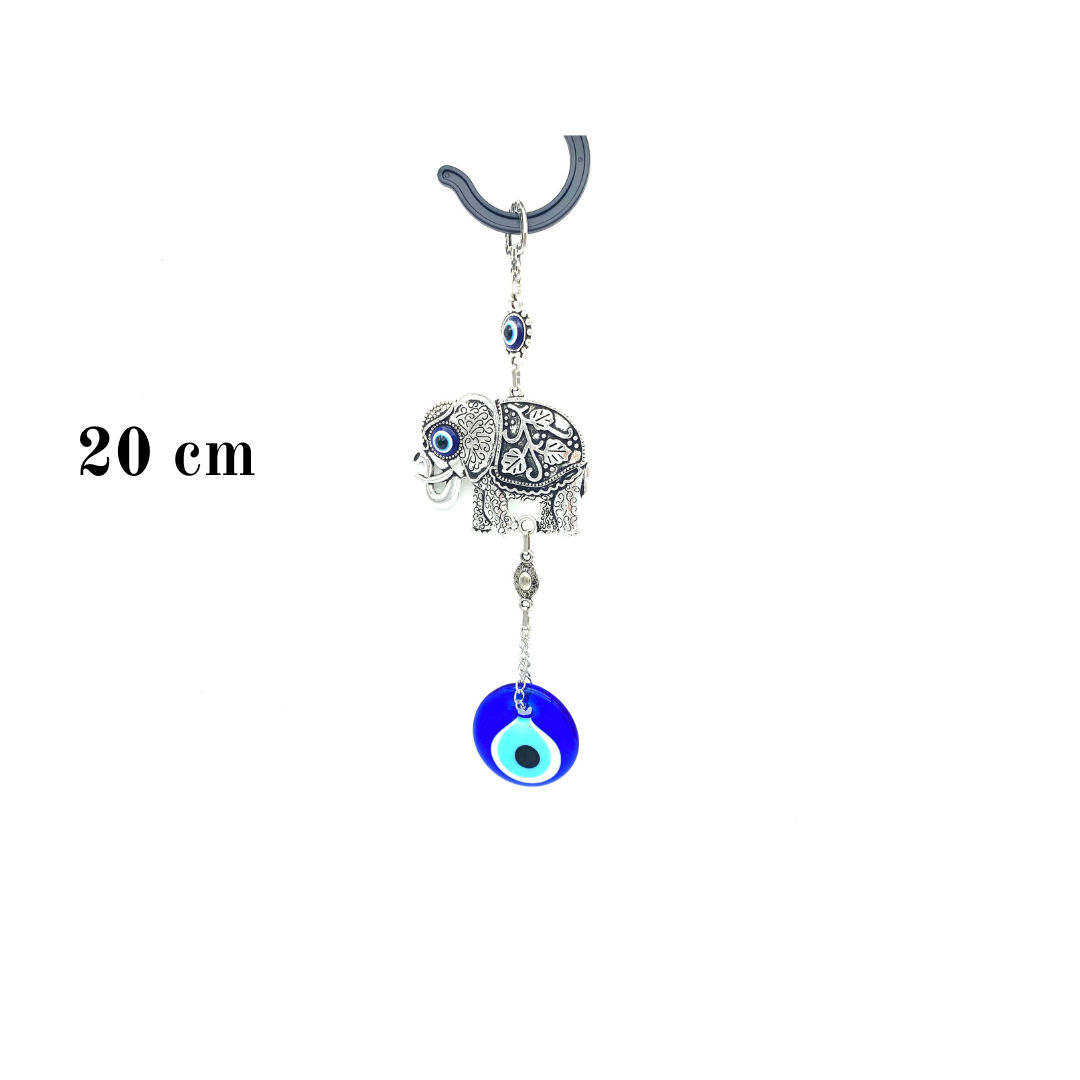 Amuleto Elefante de la Suerte con Ojo Protector