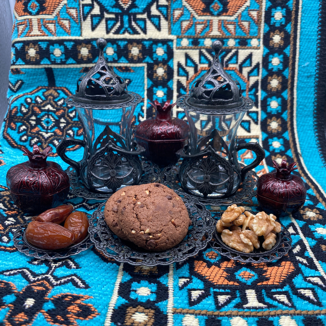 OTTOMAN BRASS Arte y Sabor: Set de 6 Vasos Turcos Artesanales para Té - GRIS