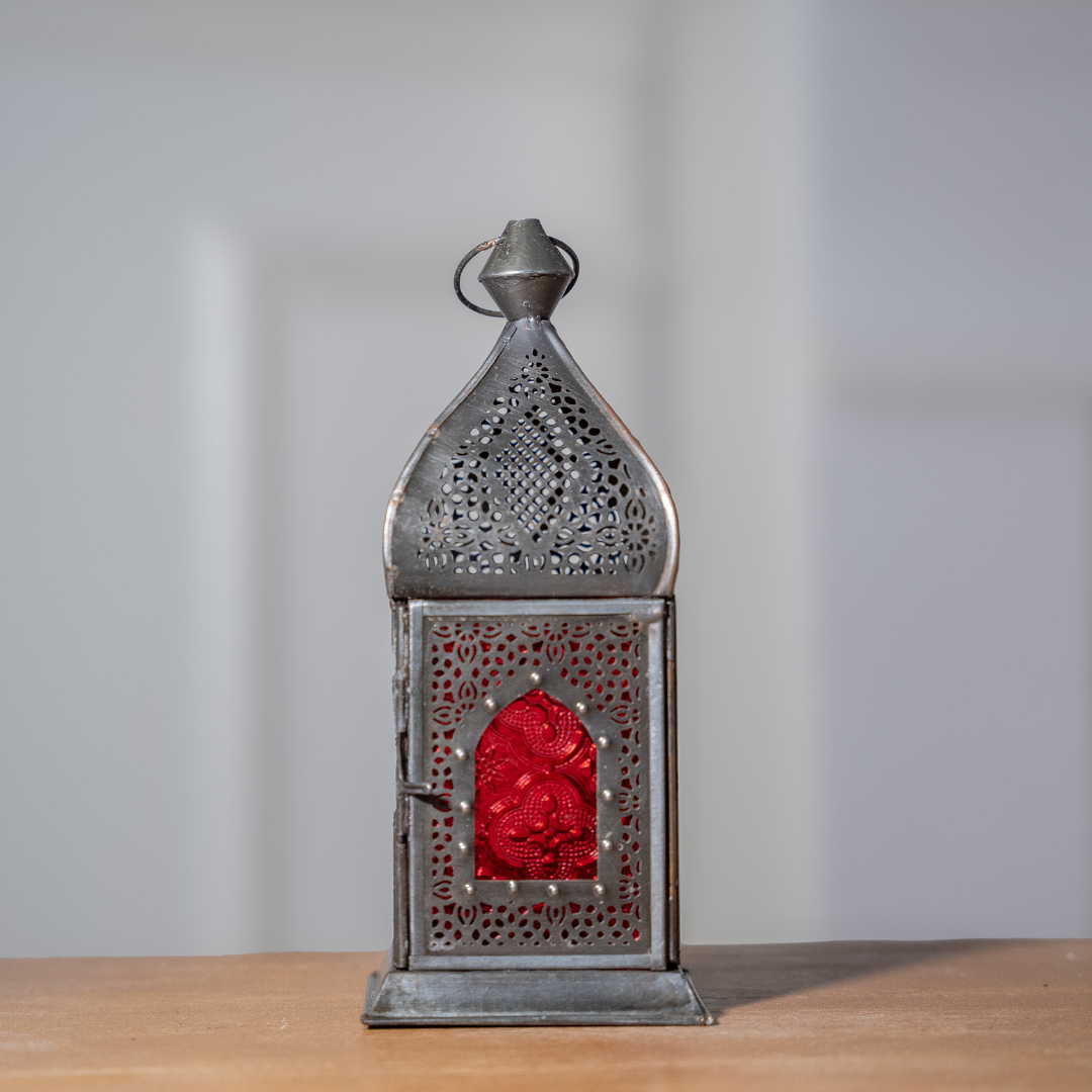 SULTAN Farolillo porta velas GRANATE - Luminosidad Elegante.