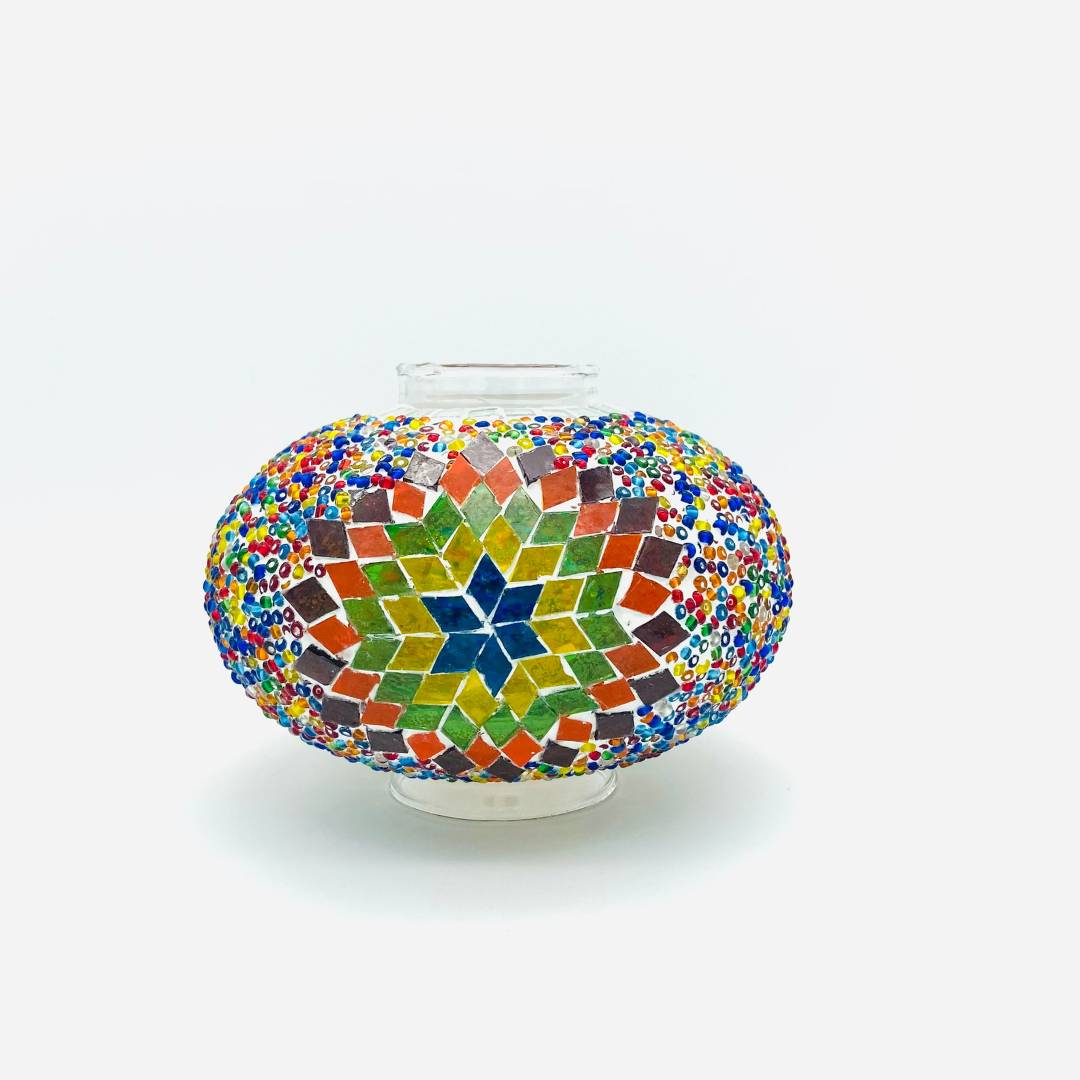 Flor de Turquía Lámpara Turca Hecha a Mano para una Iluminación Floral y Romántica. Multicolor