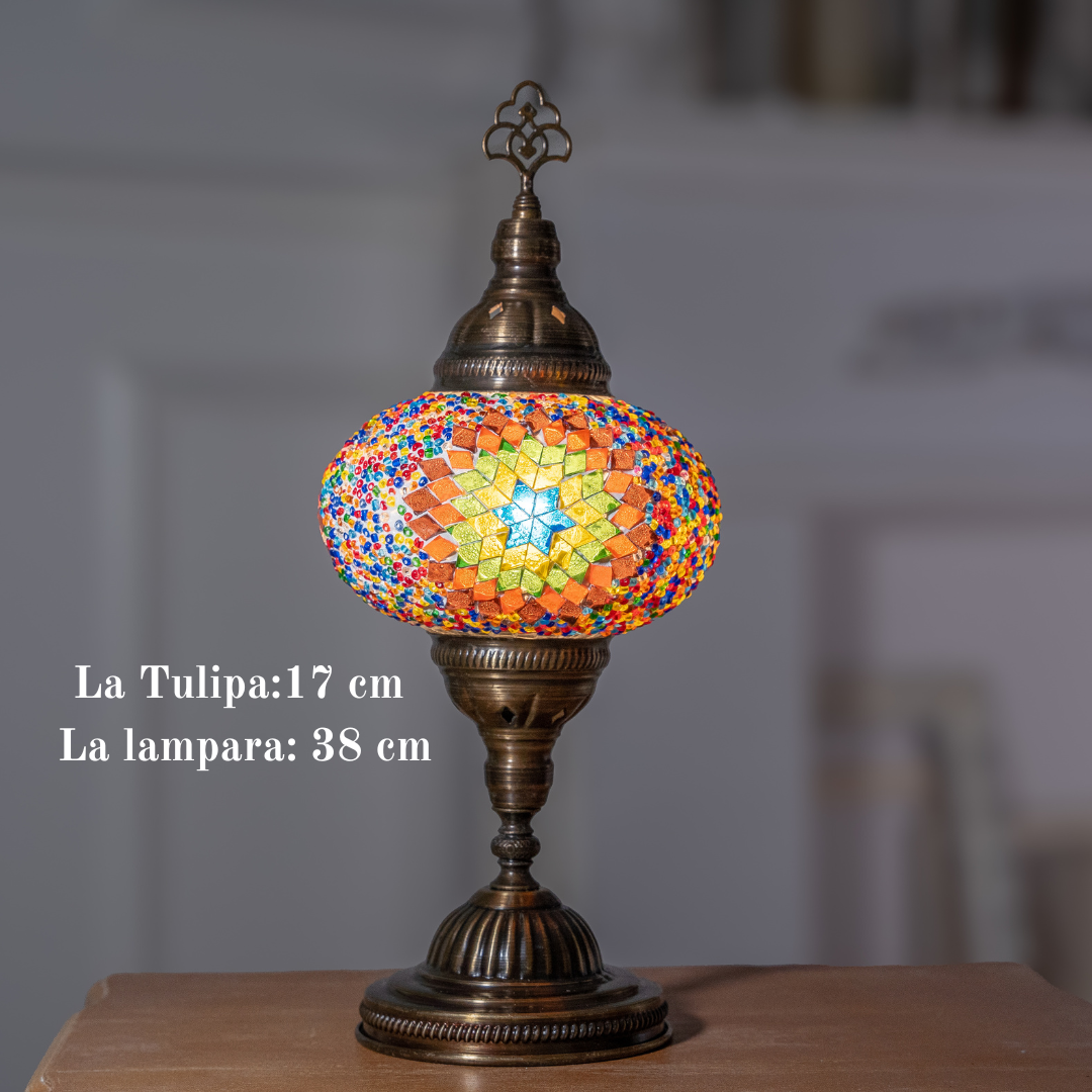 Luz de Estambul Lámpara Turca Hecha a Mano para una Iluminación Floral y Romántica. Multicolor