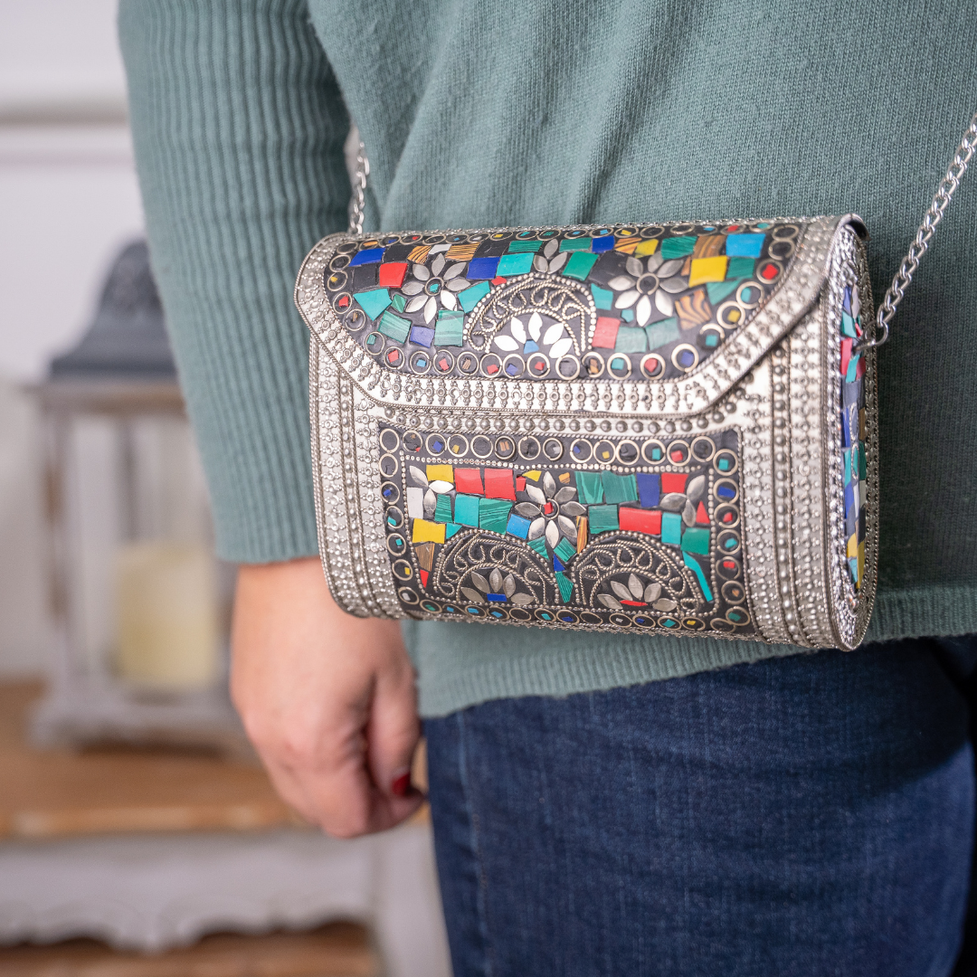 Bolso Mosaico Damasco: Bolso Artesanal Árabe N9