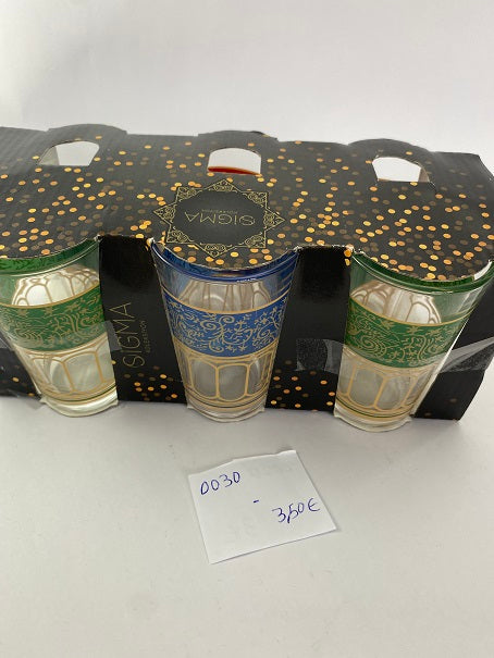 Juego de 6 vasos de té Elegance -Estilo turco