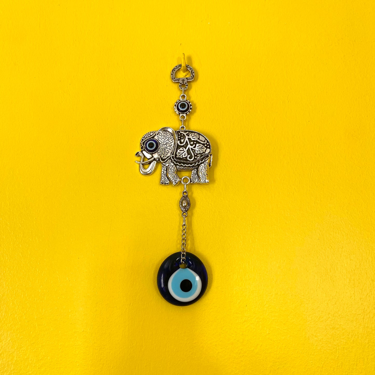 Amuleto Elefante de la Suerte con Ojo Protector