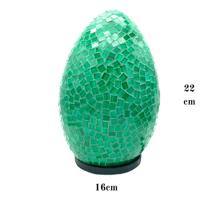 Lámpara Áurea de Mosaico: Luz y Color en Tu Hogar. Huevo.