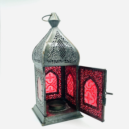 SULTAN Farolillo porta velas GRANATE - Luminosidad Elegante.