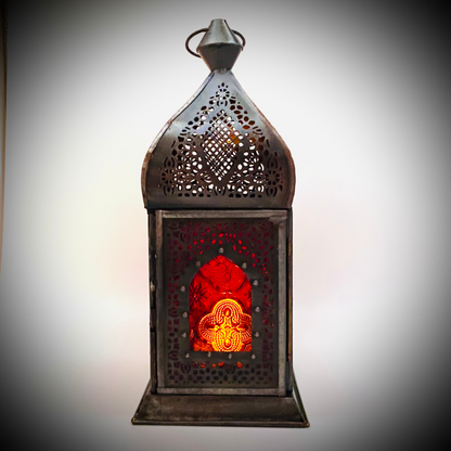 SULTAN Farolillo porta velas GRANATE - Luminosidad Elegante.