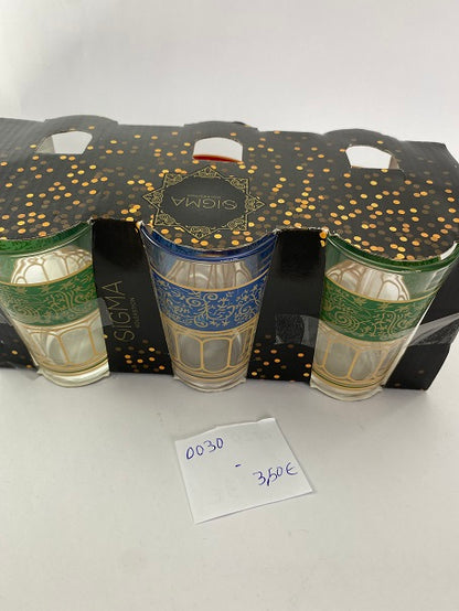 Juego de 6 vasos de té Elegance -Estilo turco