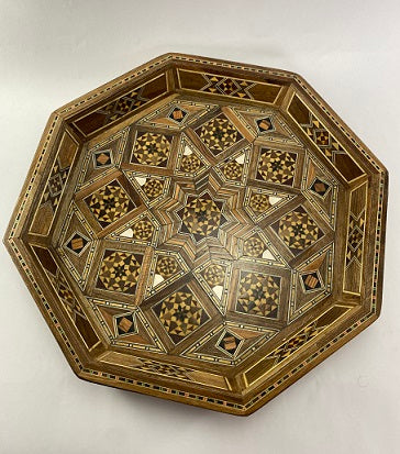 Bandejas de mosaico y nácar.