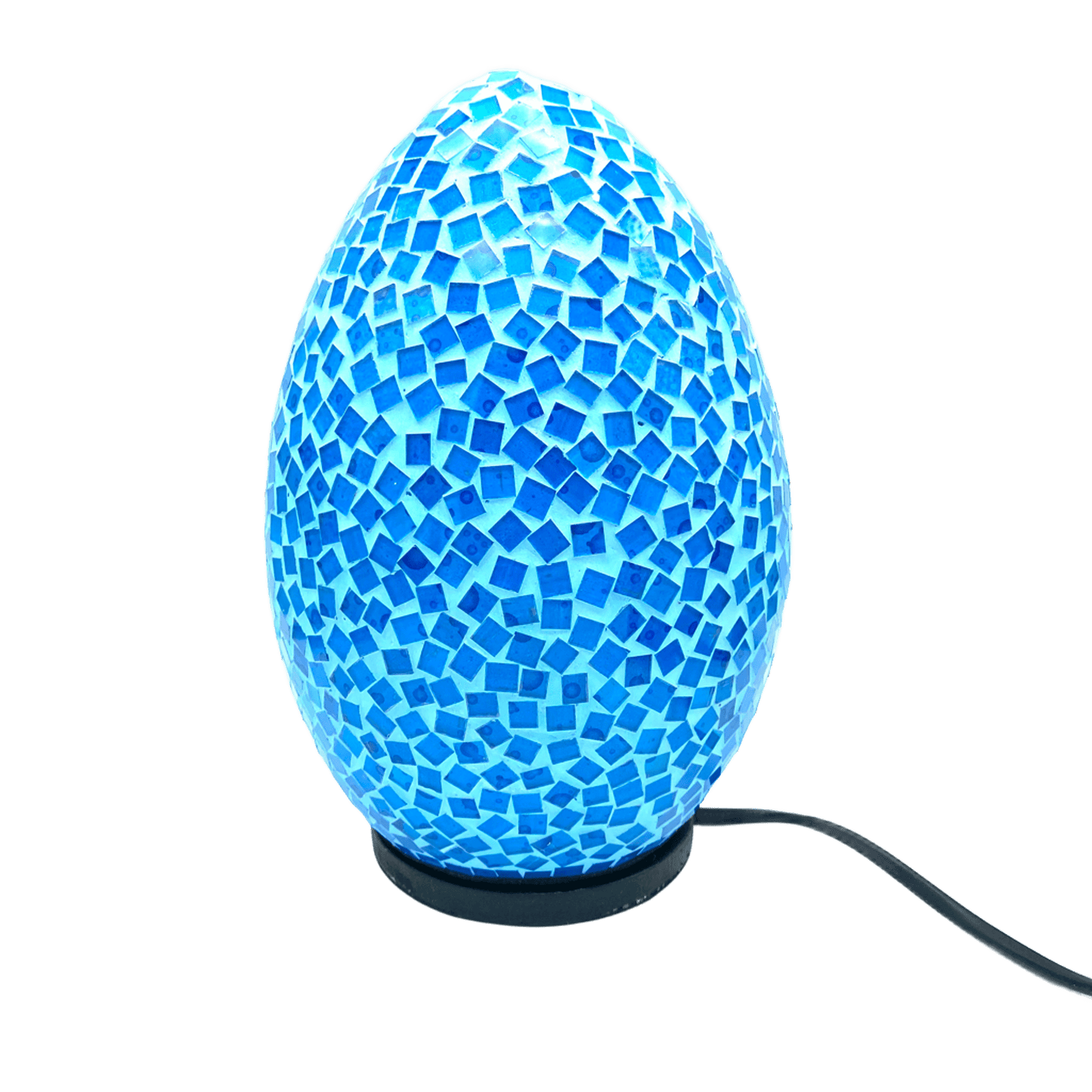 Lámpara Áurea de Mosaico: Luz y Color en Tu Hogar. Huevo.