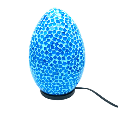 Lámpara Áurea de Mosaico: Luz y Color en Tu Hogar. Huevo.