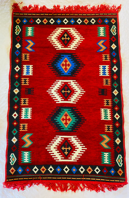 Alfombra oriental tradicional.