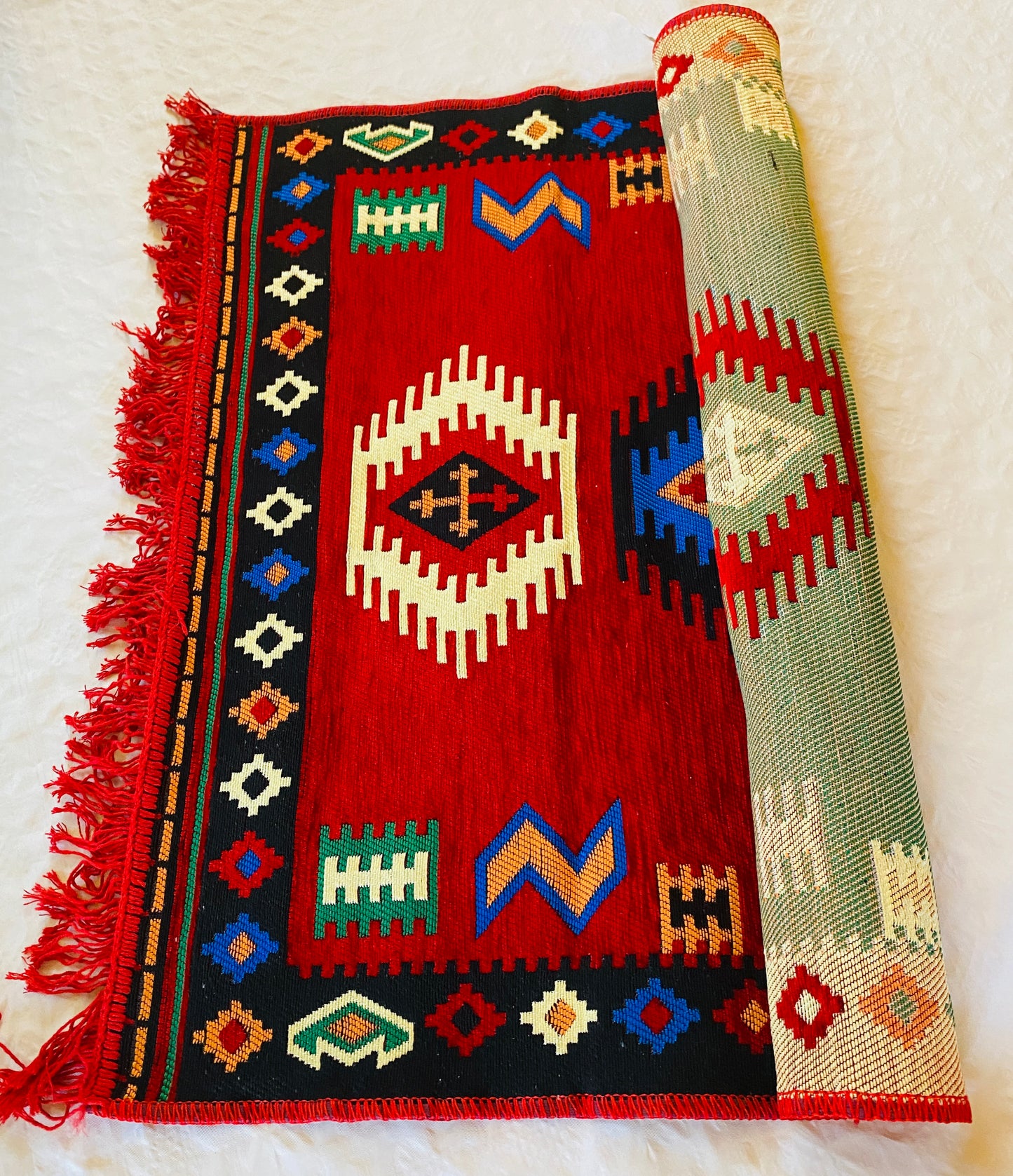 Alfombra oriental tradicional.