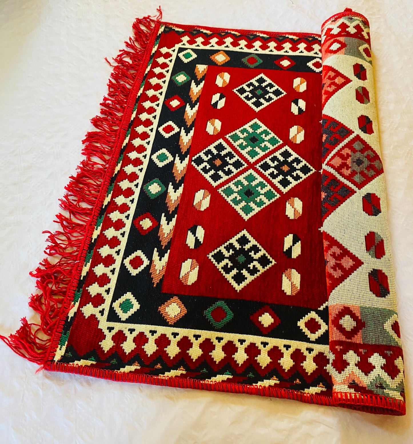 Alfombra oriental tradicional.